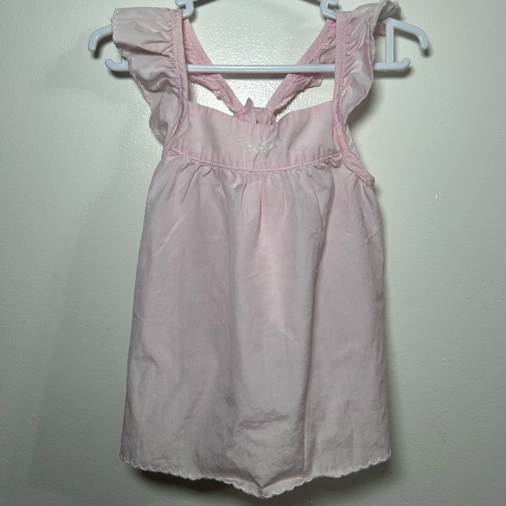 Ralph Lauren Dainty Light Pink Ruffled Sleeveless Baby Top